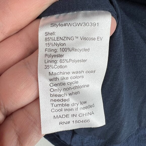 Market & Spruce Diamond Quilted Sleeveless Vest Navy Blue Size Medium NWT - Picture 10 of 11